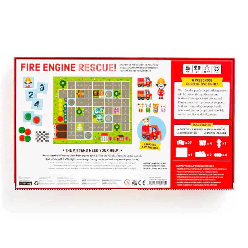 Fire Engine Rescue! Cooperative Board Game - Lemon And Lavender Toronto