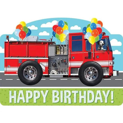 Fire Truck Foil Card - Lemon And Lavender Toronto