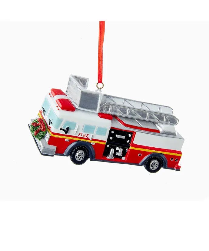 Fire Truck Ornament For Personalization - Lemon And Lavender Toronto