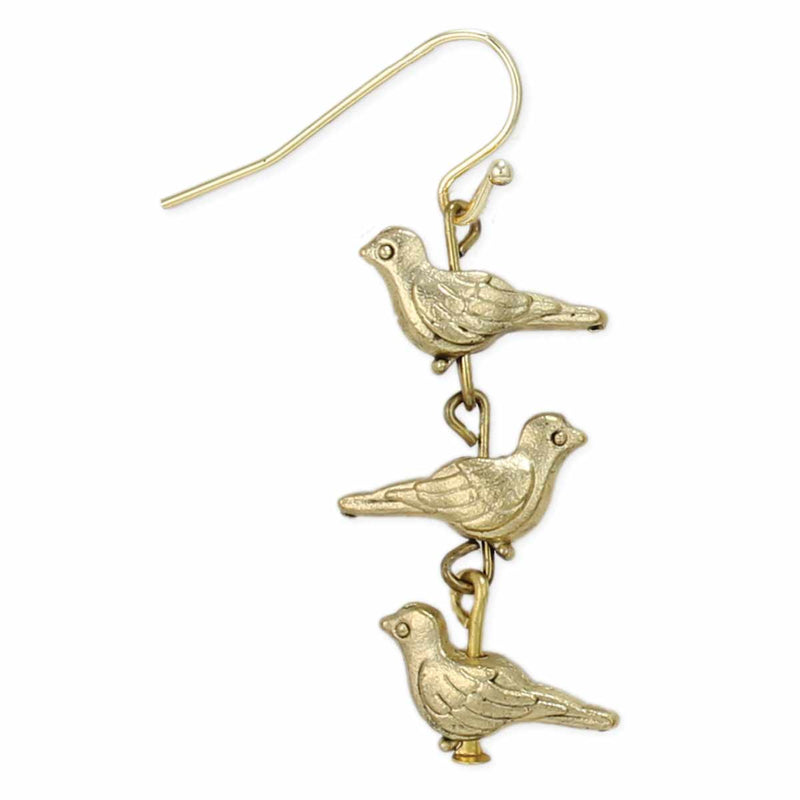 Flock of Birds Gold Toned Earrings - Lemon And Lavender Toronto