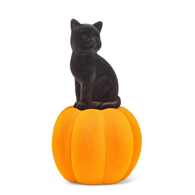 Flocked Black Cat & Pumpkin - Lemon And Lavender Toronto