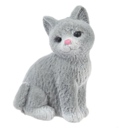 Flocked Miniature Cat Figurine - Lemon And Lavender Toronto