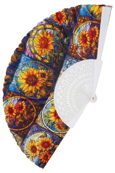 Floral Handheld Folding Fan - Lemon And Lavender Toronto