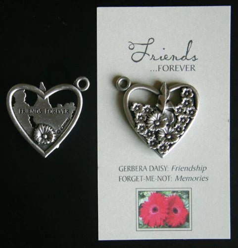 Floral Heart Pewter Token - Lemon And Lavender Toronto