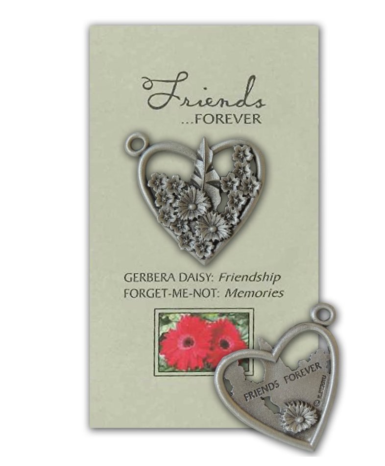 Floral Heart Pewter Token - Lemon And Lavender Toronto