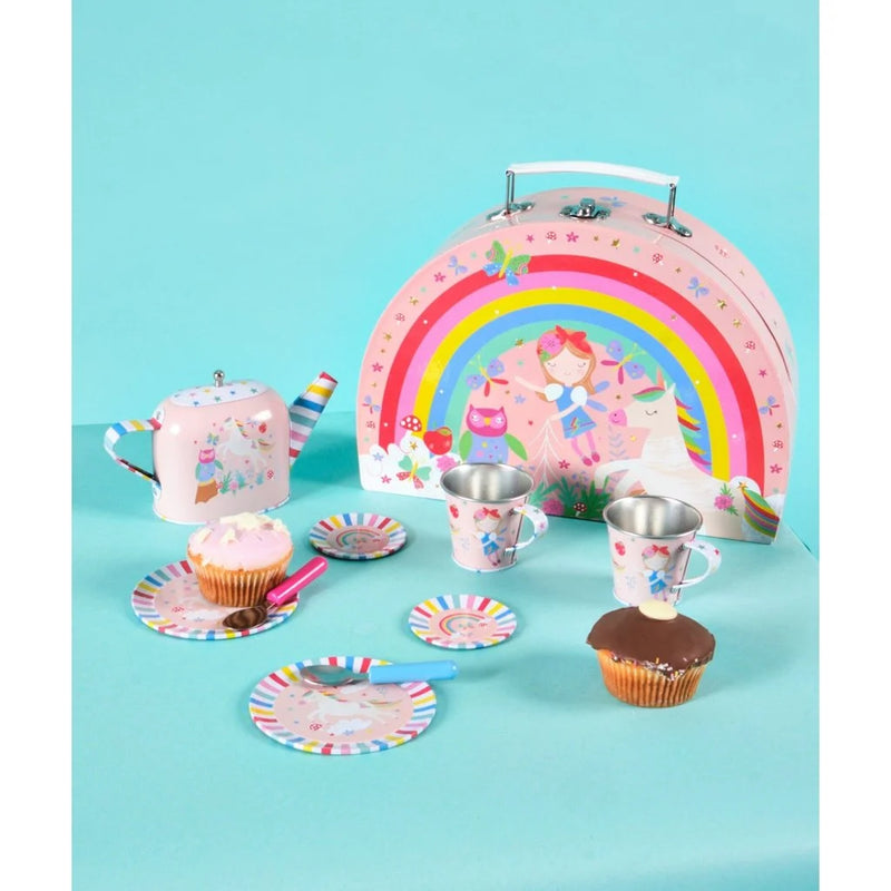 Rainbow Fairy 11 Piece Tin Tea set