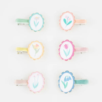 Flower Cameo Hair Clips - Meri Meri - Lemon And Lavender Toronto