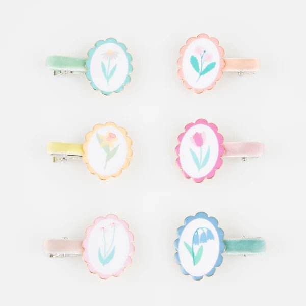 Flower Cameo Hair Clips - Meri Meri - Lemon And Lavender Toronto