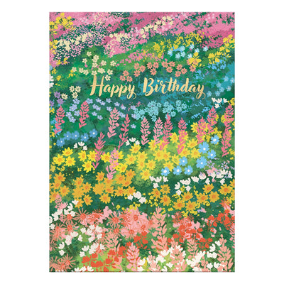 Flower Field Birthday Greeting Card - Lemon And Lavender Toronto