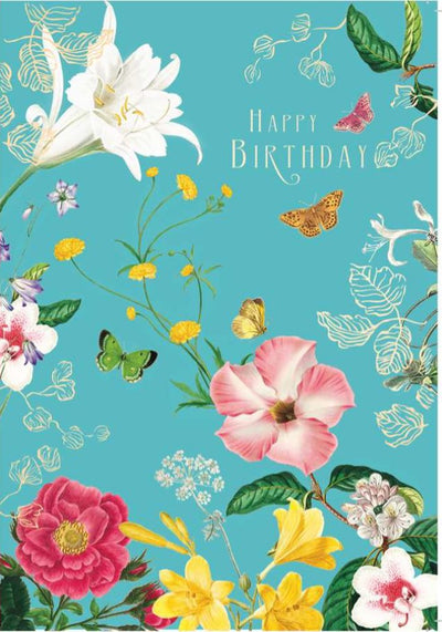 Flowers Themed Birthday Card - Lemon And Lavender Toronto