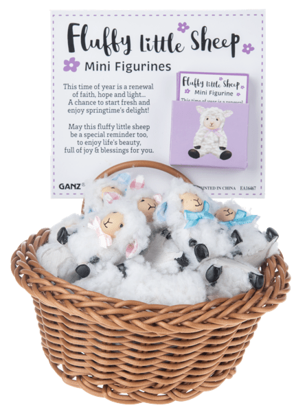 Fluffy Little Sheep Mini Figurine - Lemon And Lavender Toronto