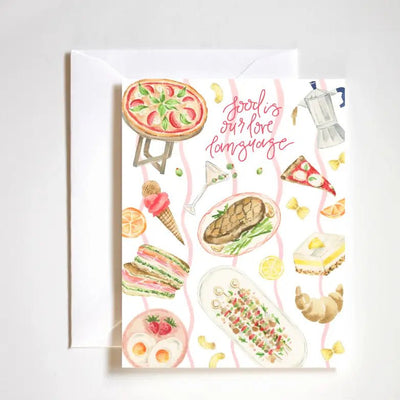 Food Is Our Love Language Card - Lemon And Lavender Toronto