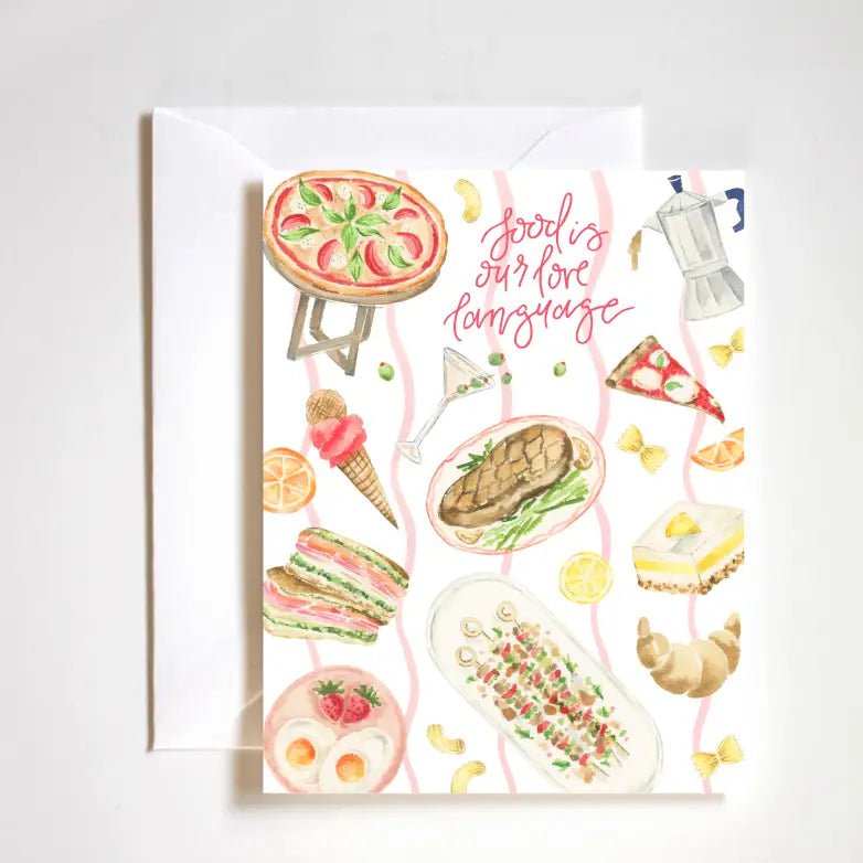 Food Is Our Love Language Card - Lemon And Lavender Toronto