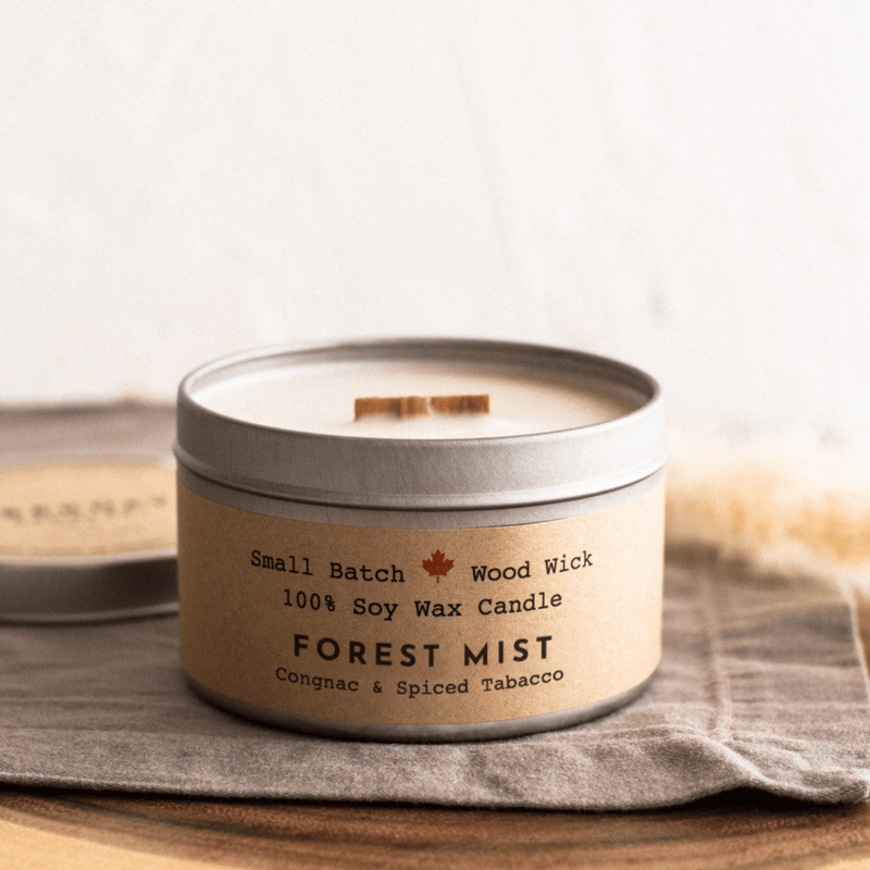 Forest Mist Cabin Candle Tin - Weekday Candles - Made in Canada - Lemon And Lavender Toronto