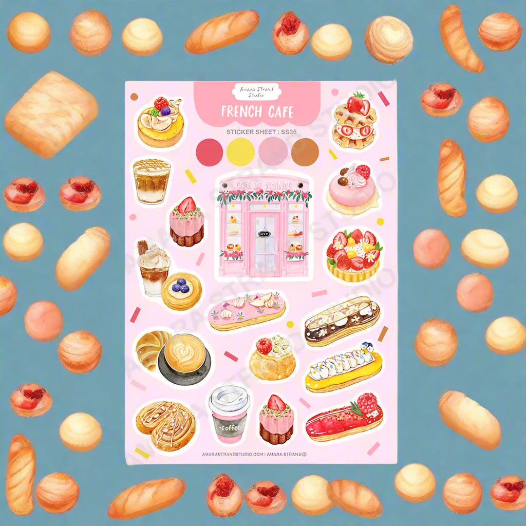 French Café Sticker Sheet – Lemon And Lavender Toronto