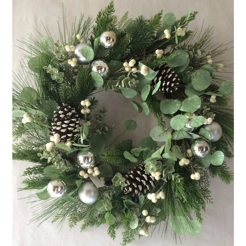 Frosty Green Wreath - Lemon And Lavender Toronto