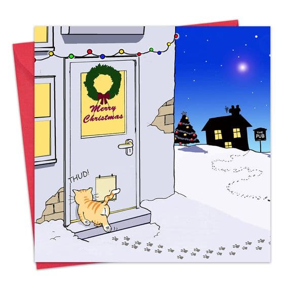 Cat - Funny Christmas Card