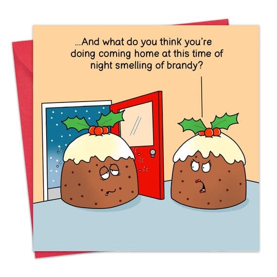 Brandy Trouble Funny Christmas Card