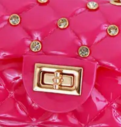 Fuschia Rhinestone Jelly Purse - Lemon And Lavender Toronto