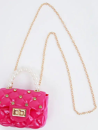 Fuschia Rhinestone Jelly Purse - Lemon And Lavender Toronto