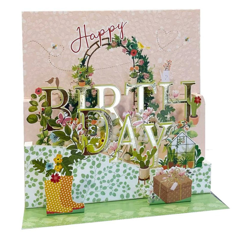 Garden Birthday Grande 3D Card - Lemon And Lavender Toronto