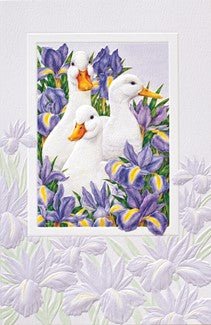 Garden Ducks Greeting Card - Lemon And Lavender Toronto