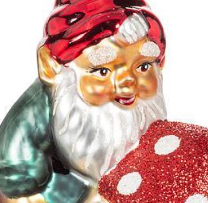 Garden Gnome with Mushroom Ornament - Lemon And Lavender Toronto