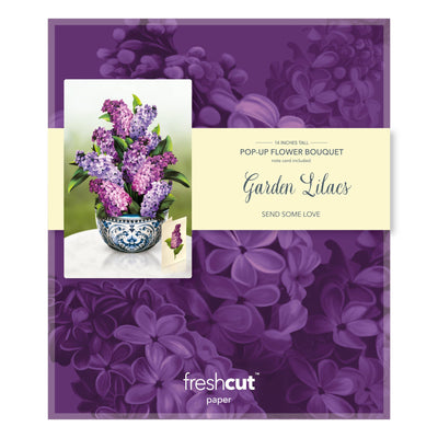 Garden Lilacs Pop - up Greeting Card - Lemon And Lavender Toronto