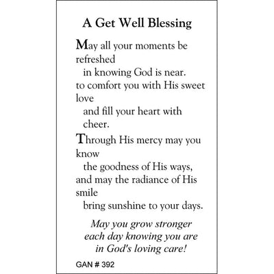 Get Well Blessing Prayer Card - Lemon And Lavender Toronto