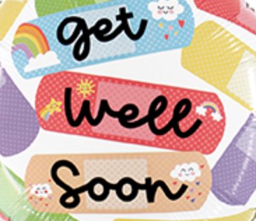 Get Well Soon Bandaids 9" Balloon - Lemon And Lavender Toronto