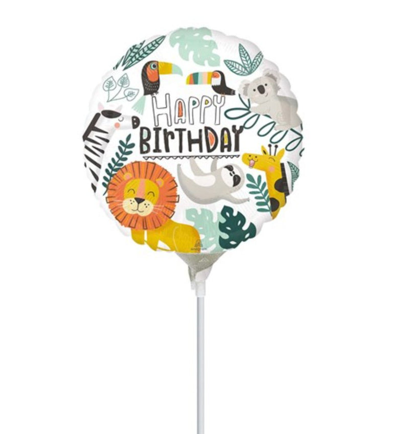 Get Wild Happy Birthday 9" Mini Foil Balloon - Lemon And Lavender Toronto