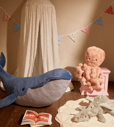 Gilbert The Great Blue Whale Gigantic - Jellycat - Lemon And Lavender Toronto