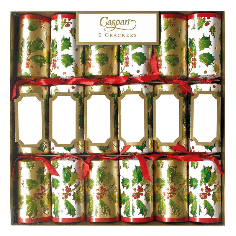 Gilded Holly Christmas Crackers 6 per box - Lemon And Lavender Toronto