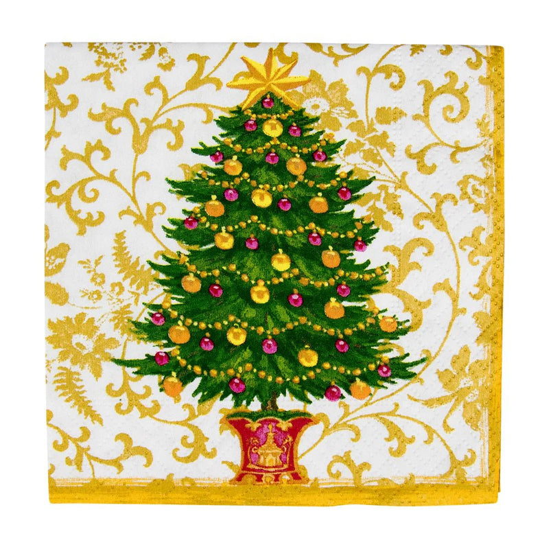 Gilded Tree Cocktail Napkins - 20 Per Package - Lemon And Lavender Toronto