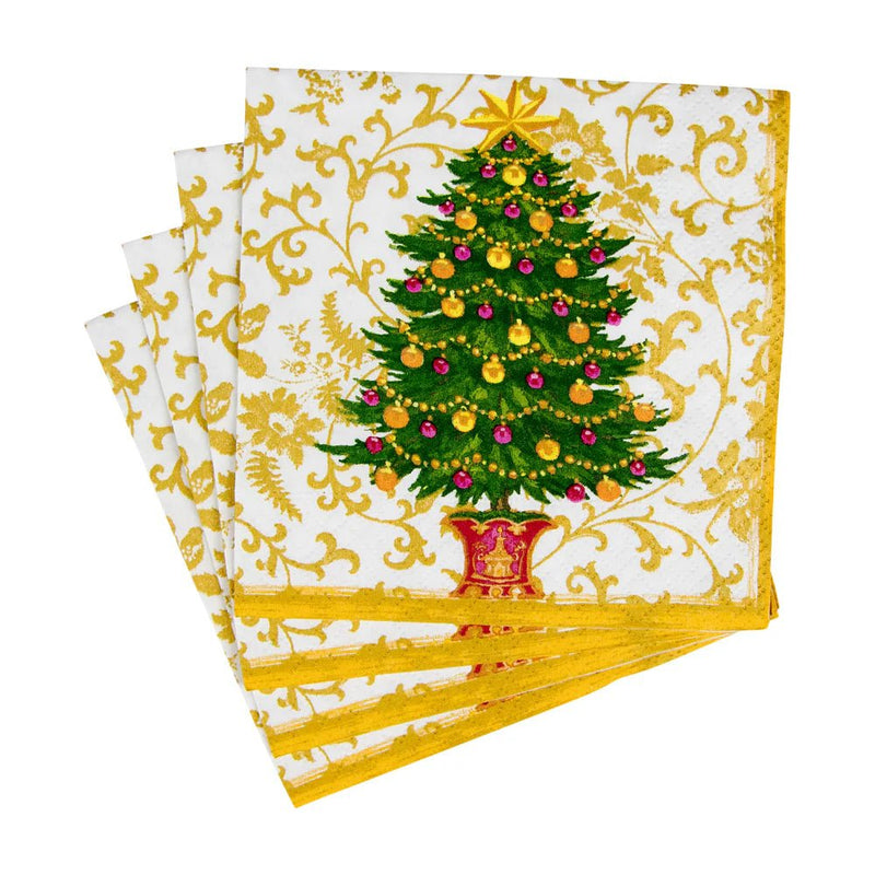 Gilded Tree Cocktail Napkins - 20 Per Package - Lemon And Lavender Toronto