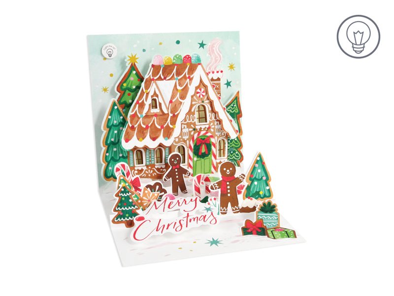 Gingerbread House - Light Up💡Holiday Card - Lemon And Lavender Toronto