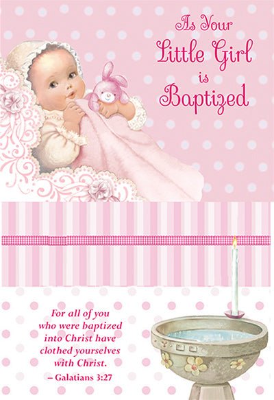 Girl Baptism Card - Lemon And Lavender Toronto