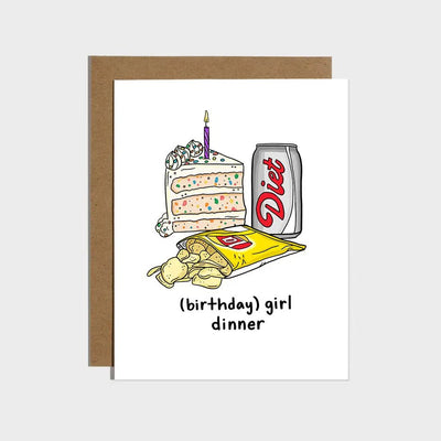 Girl Dinner Birthday Card - Lemon And Lavender Toronto