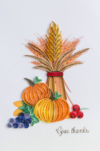 Give Thanks Quilling Card - Lemon And Lavender Toronto