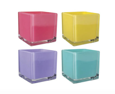 Glass Cube Vase - Lemon And Lavender Toronto