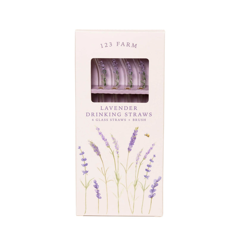 Glass Lavender Drinking Straws - Lemon And Lavender Toronto