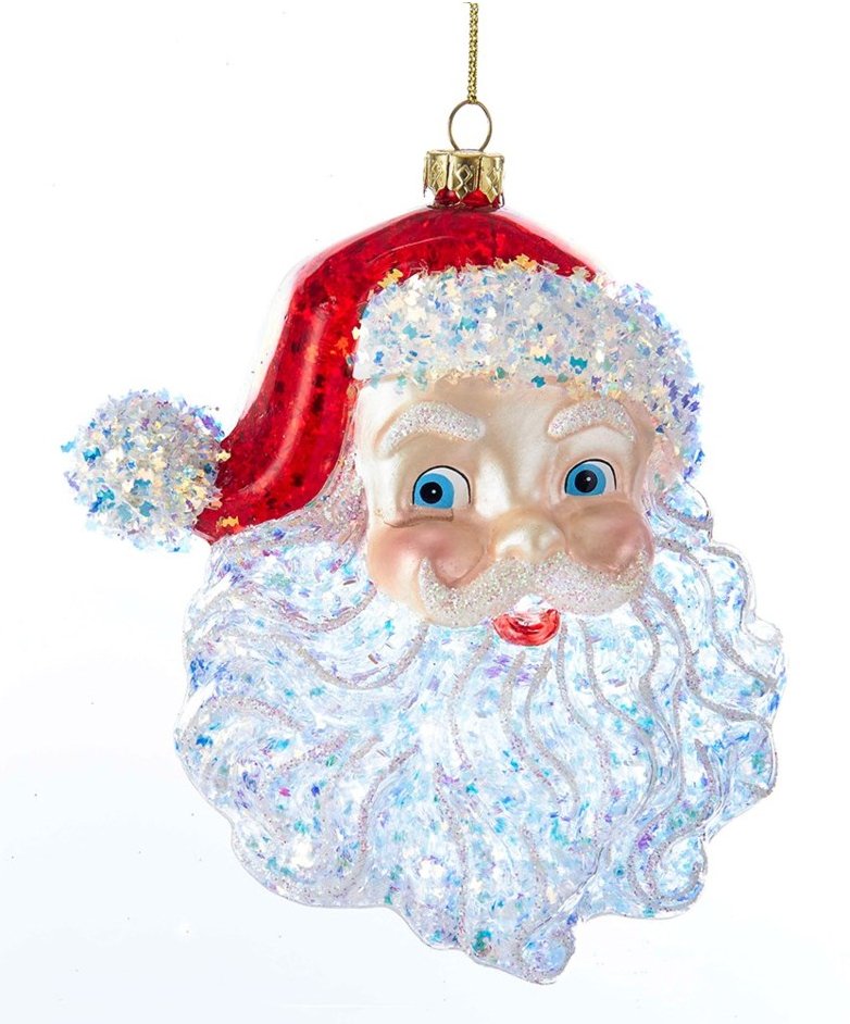 Glass Santa Head Ornament - Lemon And Lavender Toronto