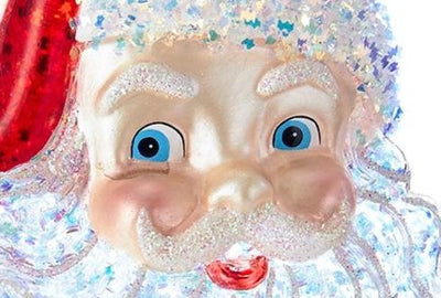 Glass Santa Head Ornament - Lemon And Lavender Toronto