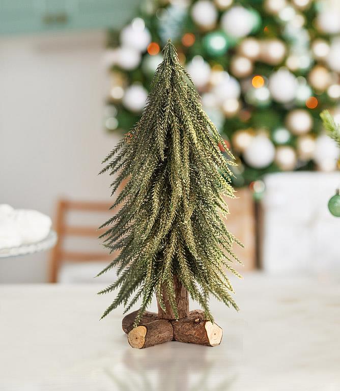 Glitter Pine Tree with X - Base - Lemon And Lavender Toronto