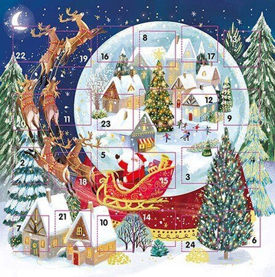 Globe Santa Advent Calendar Card - Lemon And Lavender Toronto