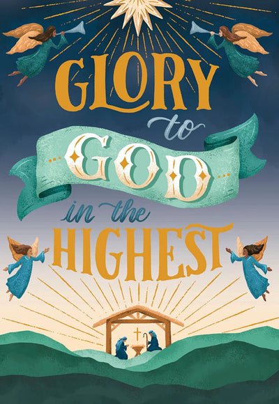 Glory to God in the Highest Flying Angels Christmas Card - Lemon And Lavender Toronto