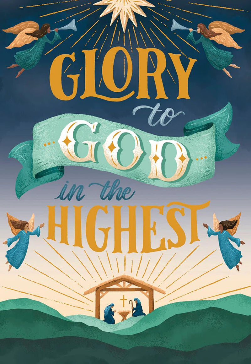 Glory to God in the Highest Flying Angels Christmas Card - Lemon And Lavender Toronto