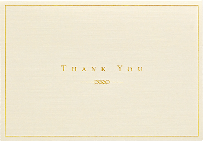 Gold and Cream Thank you Boxed Cards - Lemon And Lavender Toronto