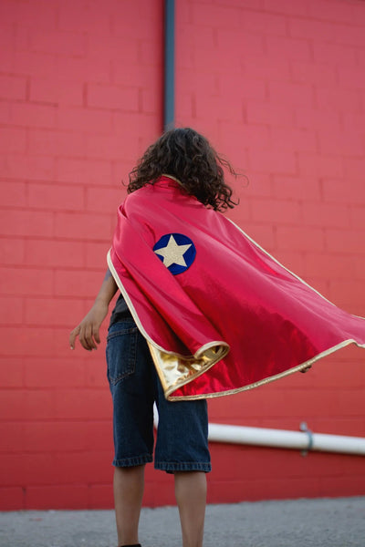 Gold and Red Reversible Wonder Cape - Lemon And Lavender Toronto