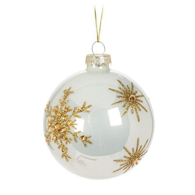 Gold Snowflake Ball Ornament - Lemon And Lavender Toronto